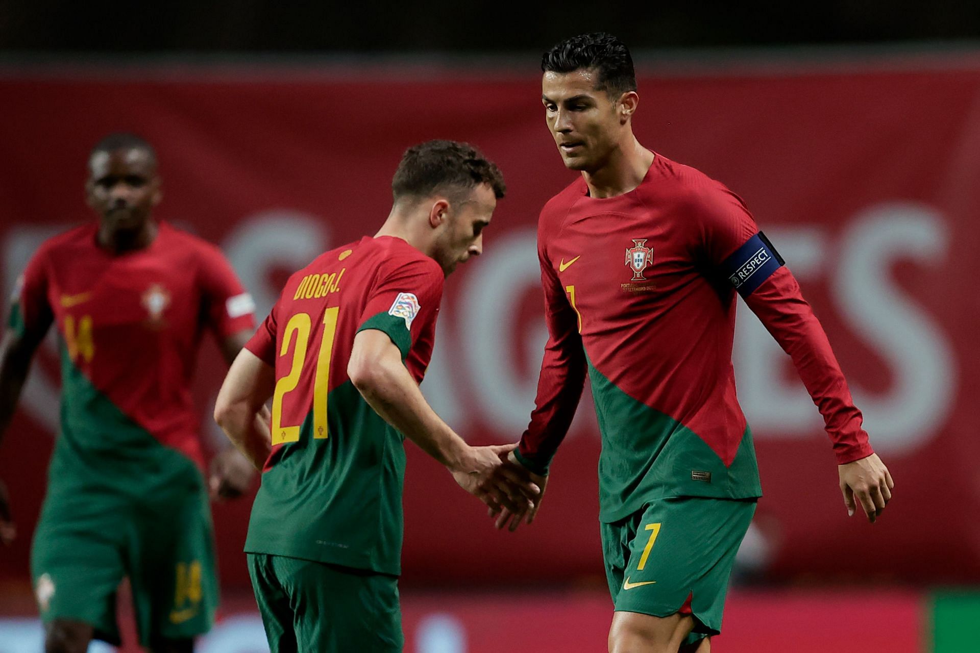 Diogo Jota and Cristiano Ronaldo